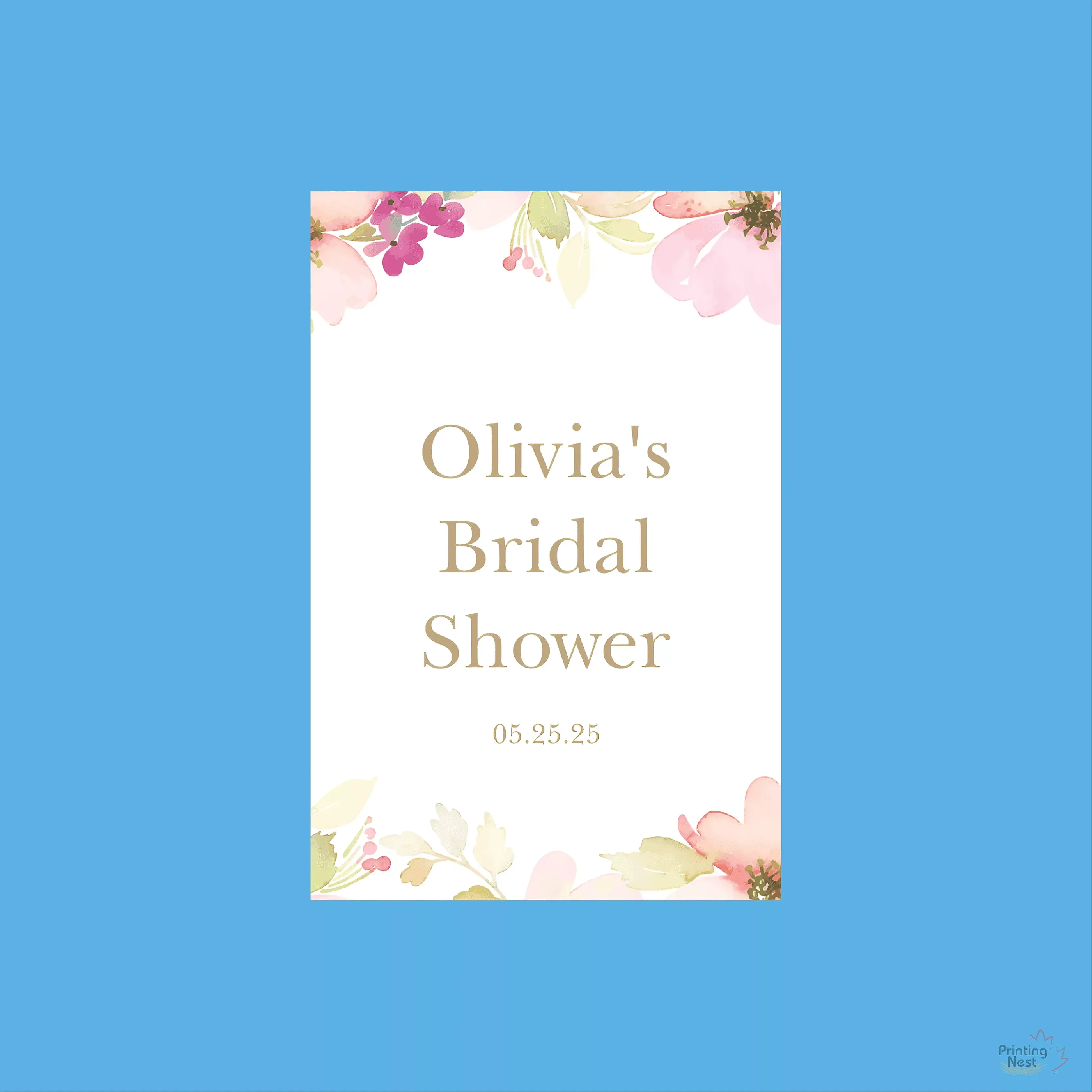 Custom Printed Bridal Shower Sintra PVC Signs Orange County Printing Nest