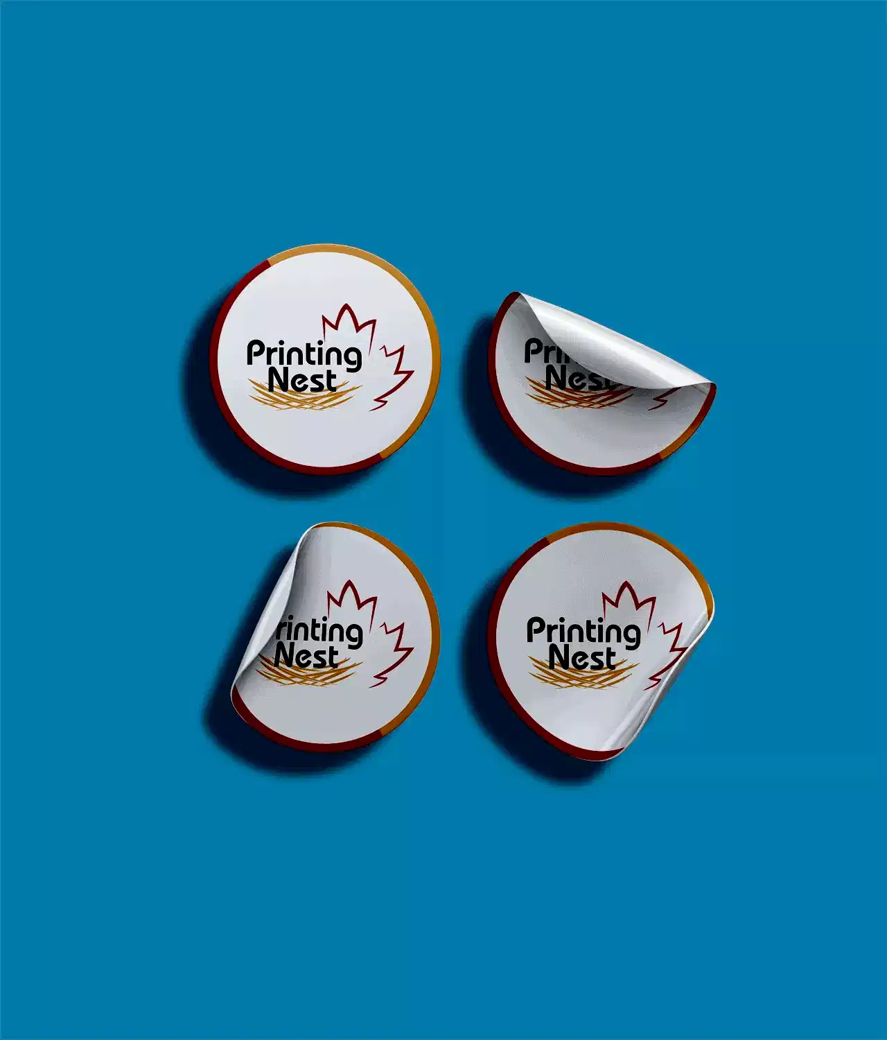 Custom Printed Circle Stickers Printing Nest