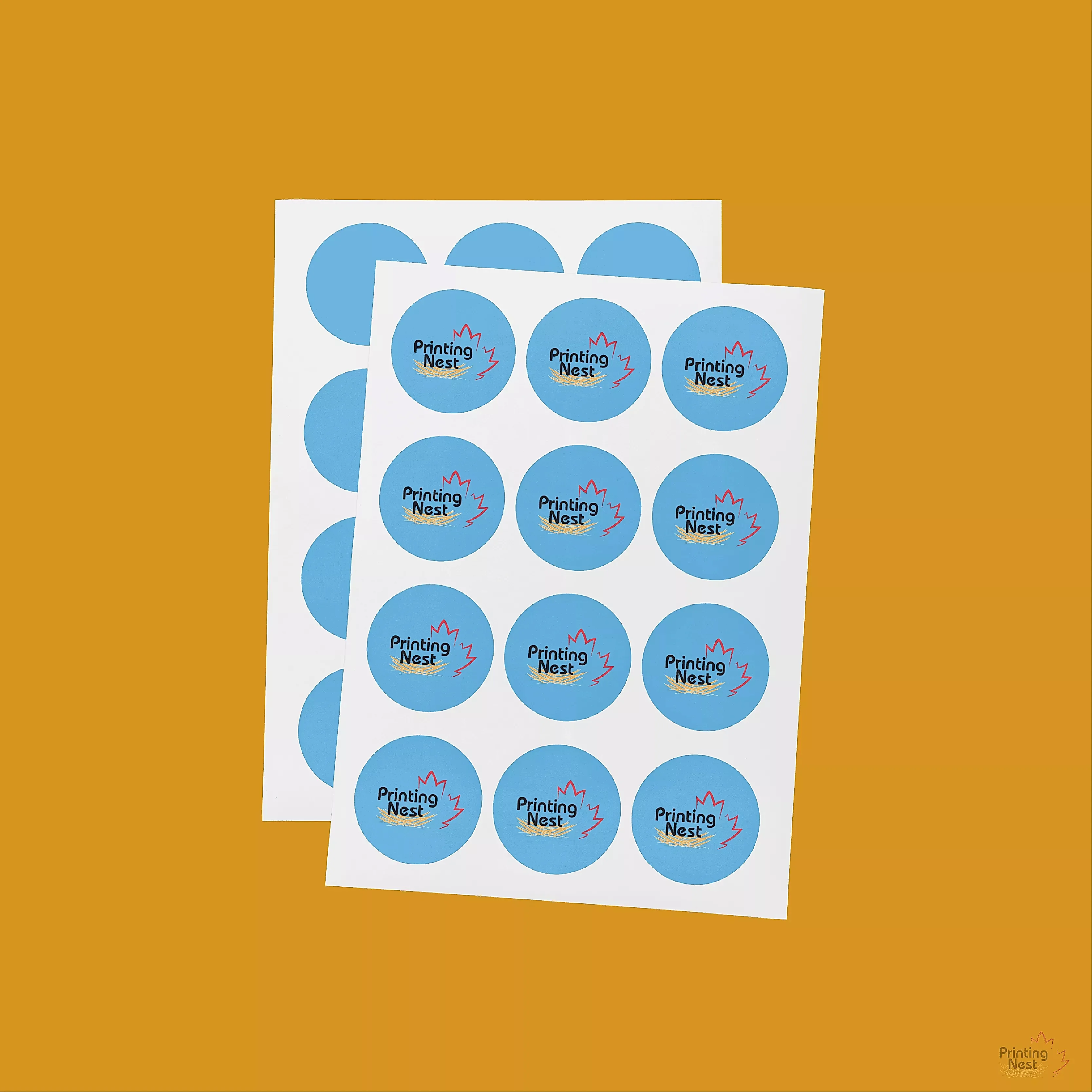 Custom Printed Round Stickers Printing Nest