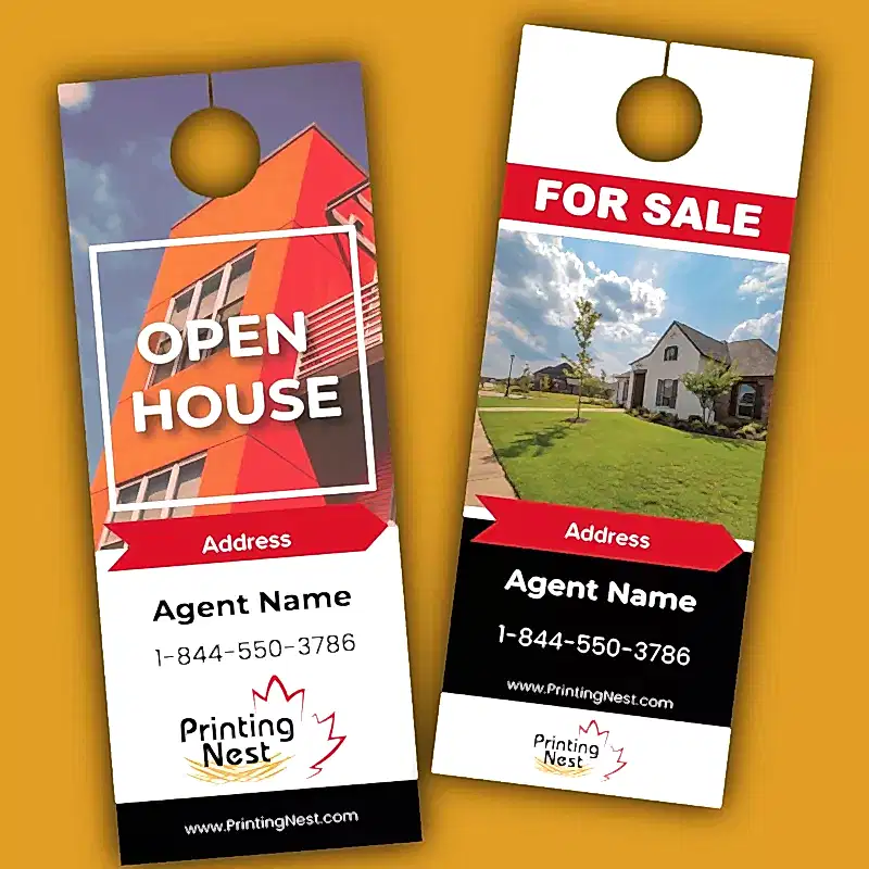 Custom Real Estate Door Hangers Printing Nest