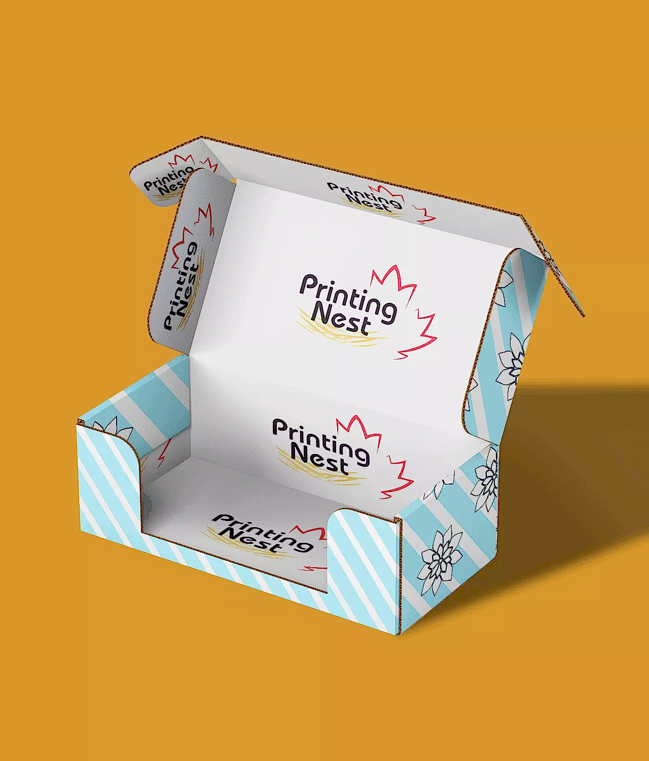 Custom Roll End Tuck Top Box Printing Nest