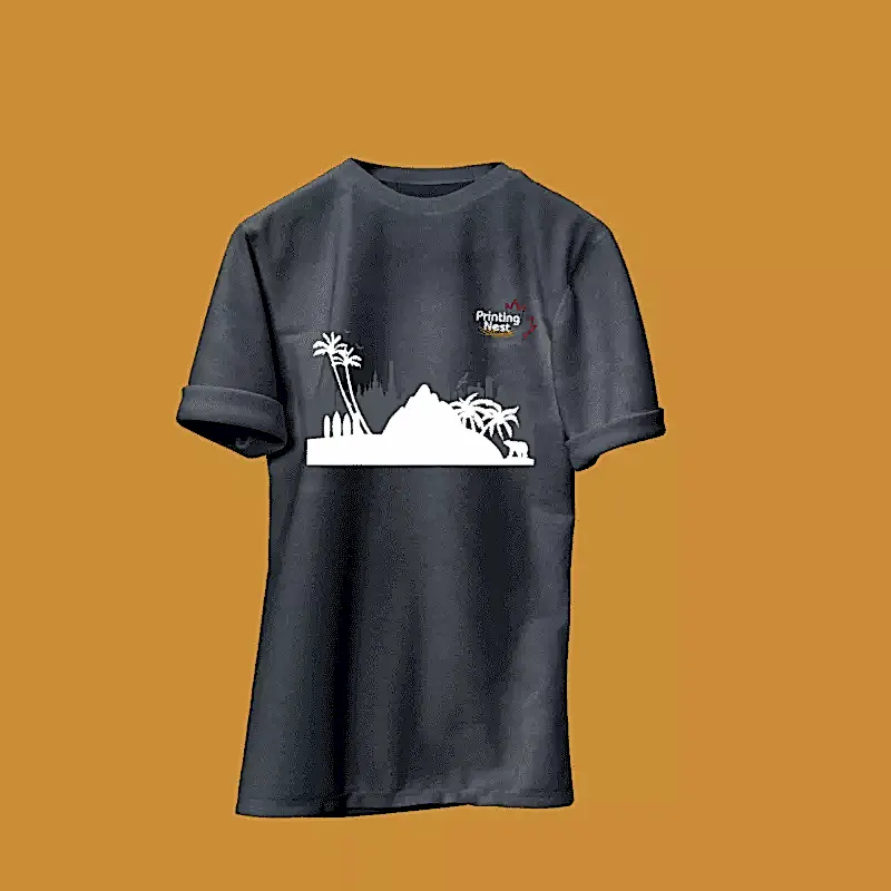 Custom Charcoal DTF Print T-Shirt California Printing Nest