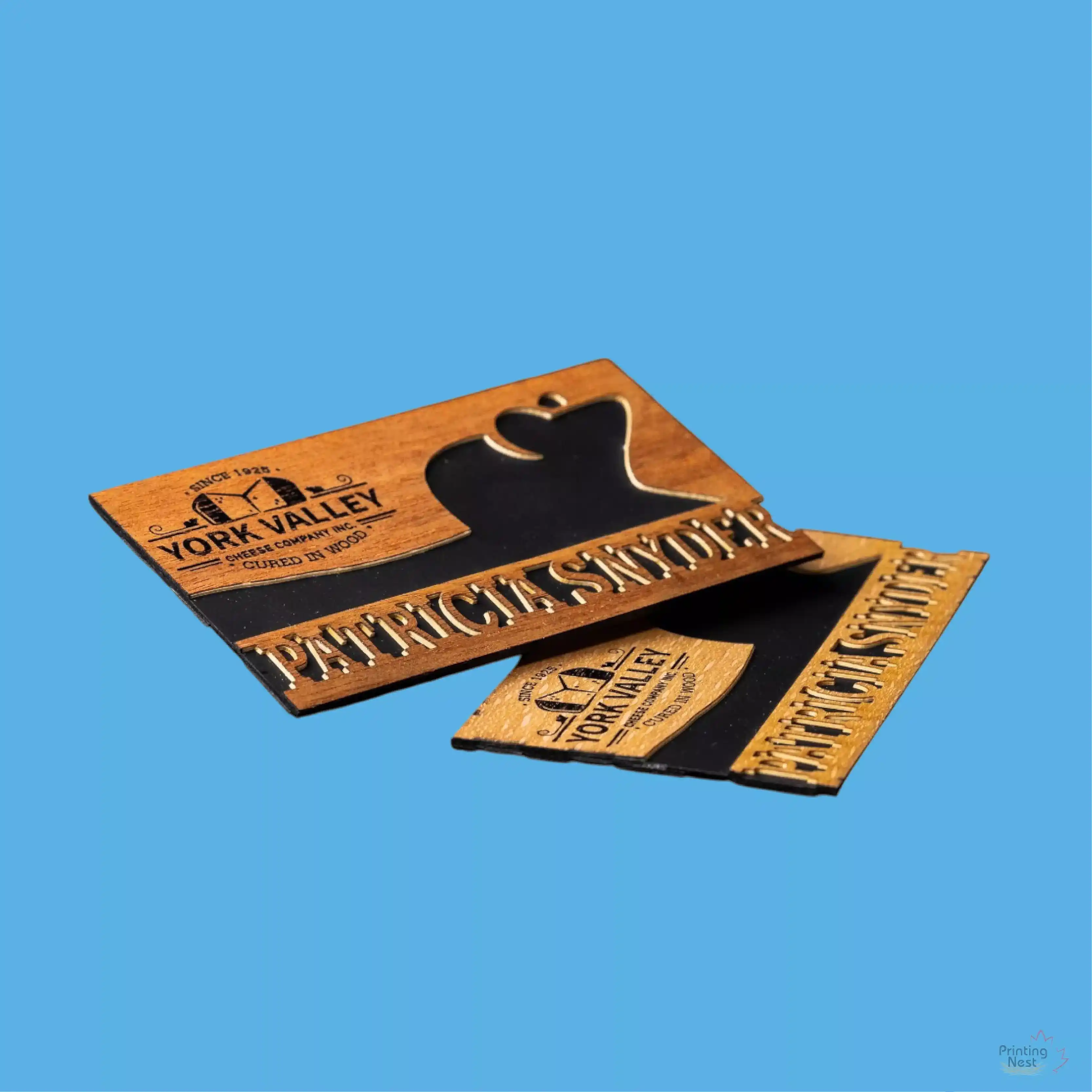 Custom Printed Wood Business Cards in Newport Beach Printing Nest