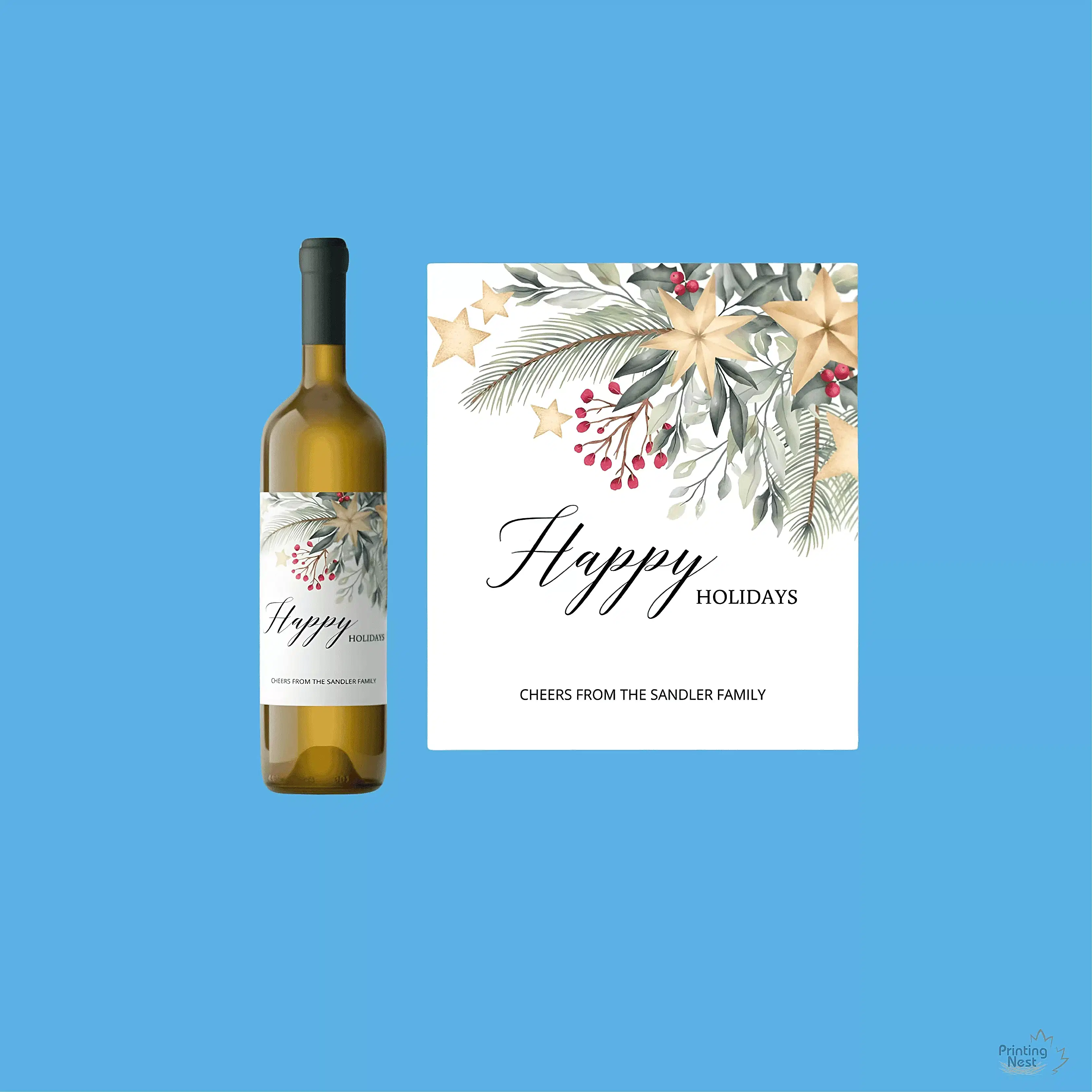 Custom Printed Wine Bottle Label Printing Nest